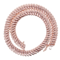 Chic rose gold 10mm wide tennis chain featuring polished 3D wave-textured links - Necklace / 41cm / Rose Gold