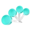 Set di 4 misurini turchesi in plastica con manici in acciaio inossidabile incisi - Verde Menta Set di 4 Misurini Grandi