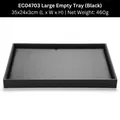 Black PU leather jewelry display tray for rings and watches 35x24x3cm model EC04703 - Black Large Double-sided Flat Tray