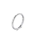 Anello minimalista in argento sterling S925 con pavé di zirconi cubici lucenti - Taglia US 6 / Argento