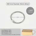 Anello di rilegatura in metallo argento con diametro interno 35mm ed esterno 40mm - 40# ID 35mm / Argento