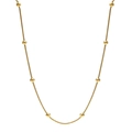 Collana minimalista in acciaio inossidabile dorato con perline e catena a serpente - Collana di perle 4mm-Oro
