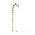 60cm Weihnachts-Zuckerstange in Gold und Weiß mit glitzerndem Spiralmuster - H: 60cm, Durchm: 3cm / Gold/Weiß