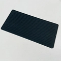 Large black silicone drying mat with raised dot texture and hanging hole for kitchen use - Medium (30x14.5cm) / Graphite Black