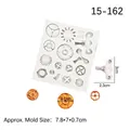 Molde de silicona con engranajes mecánicos para arcilla y resina, color blanco - Estilo 1 / Gris