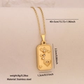 Gouden roestvrijstalen ketting met ster- en maanhanger ingelegd met kristallen - Rechthoekige Ster Maan Oog Stijl(4#)