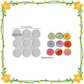 9-hole round silicone resin mold for DIY earrings with jewelry finished products - 9-Cavity Round Tag / Translucent White