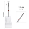 PG-58 diamond nail drill bit with 2.1mm diameter for Russian manicure cuticle removal - PG-58 Blue-Cone Bit