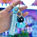 Porte-clés astronaute bleu avec sangle en silicone et fermoir en métal doré - Astronaute Lumineux [Bleu]