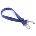 Ceinture de sécurité réglable en nylon bleu foncé avec crochet métallique pour chiens - 47-70*2.5cm / Bleu