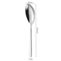 Polished 304 stainless steel serving spoon, 26.5cm length and 111g heavy weight - Elegant Round Head Serving Spoon