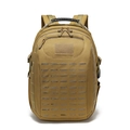 Tactical outdoor backpack in sand khaki with laser-cut MOLLE system and velcro patch - Tan