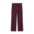 Damenhose in Burgunderrot mit hoher Taille und professionellem geradem Anzug-Stoff-Schnitt - XS / Gerade Hose