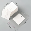 White minimalist nyu jewelry card 7.3x6.3cm with transparent self-sealing plastic bag - 6.3*7.3cm Cardboard (Card Only)