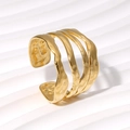 Gold Four-layer Irregular Hammered Style (JR309)