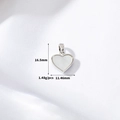 Macro di pendente a cuore placcato oro 14K con conchiglia bianca e misure di 16,5 mm - Palladio H-11064 Cuore