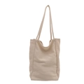 Μινιμαλιστική τσάντα tote από καμβά σε off-white χρώμα με υφή ψαροκόκαλο υψηλής πυκνότητας - Λευκό/Μοτίβο Ψαροκόκκαλο