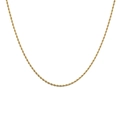 Minimalist golden stainless steel rope chain necklace featuring a classic spiral twist design - Rope Chain 60cm / Gold