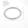 Minimalist silver-toned 304 stainless steel round bangle bracelet with PVD plating - Hinged Round Bangle Style (1300-Steel)
