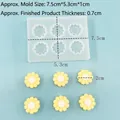 6-cavity daisy silicone mold for chocolate baking with small sunflower shape and size specs - 9117-Corn Flakes