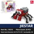 Red crab insect building block toy 20 pieces creative puzzle for kids age 6 plus - Spider