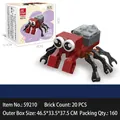 Red crab insect building block toy 20 pieces creative puzzle for kids age 6 plus - Spider