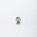 Clear round faceted zircon stone with brilliant cut on textured silver background - 4mm / White (1#)