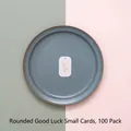 Set di 100 etichette regalo Good Luck con eleganti illustrazioni botaniche dorate sottili - Angoli Arrotondati Good Luck (100 Pezzi)
