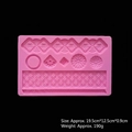 Pink silicone bark texture mold for fondant and clay DIY cake decorating projects - Style 03095 Pink