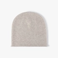 Bonnet en laine tricoté beige doux pour femme, offrant chaleur et élégance en hiver - Taille unique / Beige (24B093)