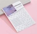 AB crystal heart and round face gem stickers for makeup in professional retail packaging - MX-49 FACEGEMS Iridescent