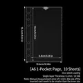 A6 transparent single-pocket photo card sleeves for collectors, thick 10-piece pack - A6 1-Pocket Single-Sided Pages 10 Sheets 68#