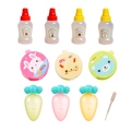 Portable 11-piece mini condiment bottle set for bento with cute animal and carrot designs - 11-Piece Deluxe Container Set
