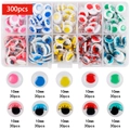 300pcs mixed color 10mm plastic googly eyes set with storage box for DIY crafts - Box 7 (Single Size Color 300pcs)