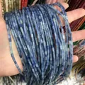 Perle rettangolari in pietra naturale blu per la creazione di gioielli fai da te - Aventurina Blu