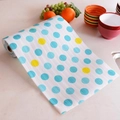 Tappetino impermeabile per cassetti cucina con grandi pois blu e gialli stampati - Piccolo / Pois Blu su Bianco