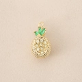 Macro shot of 18K gold-plated pineapple pendant with yellow and green zircon stones - Gold (Colorful Pineapple)