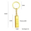 Polished gold bar keychain with 999.9 fine gold engraving on 31g metal pendant - Gold Bar