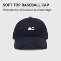 Navy blue oversized baseball cap with pink ac embroidery and UV UPF 50 protection - ac Print-Navy Blue