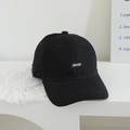 Detail of white good embroidery on black canvas baseball cap with neat stitching - 51-55cm(3-8 Years) / Black