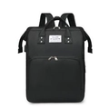 Foldable diaper backpack in black with 'You Are My Sunshine' slogan and dual straps - Black Upgrade USB+Sunshade