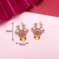 Reindeer alloy charms for DIY jewelry 26mm x 19mm brown reindeer pendant set - 14# Reindeer