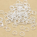 Bulk shiny silver metal jump rings for DIY jewelry making and necklace repairs - Silver (flat Opening Needs To Be Pried Open) / 3mm*0.5mm/4g/pack [outer Diameter*wire Diameter]