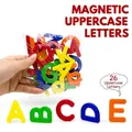 Set van 26 kleurrijke magnetische hoofdletters voor het leren van het alfabet - 26 stuks Hoofdletters (Dun) Verpakt/Kleurrijk