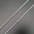 Catena a corda ritorta in acciaio inossidabile argento da uomo con chiusura a moschettone - Catena Box Acciaio 0,25*50cm
