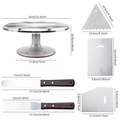 Aluminum alloy cake turntable set with spatulas and scrapers for professional baking - Turntable + Spatula Set