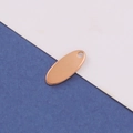 Colgante ovalado de acero inoxidable en oro rosa pulido para creación de joyas DIY - Estilo Pulido Espejo (MP629) / Oro rosa
