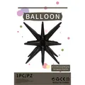 22 inch black foil starburst explosion balloon for festive birthday party decoration - Black