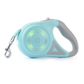 Guinzaglio retrattile automatico per cani verde menta con manico grigio e luce LED - 3 Metri / Verde