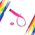 Pink clip-in hair extension color 13 straight synthetic hair piece for DIY styling - Pink (13)